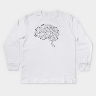 Circuit board brain Kids Long Sleeve T-Shirt